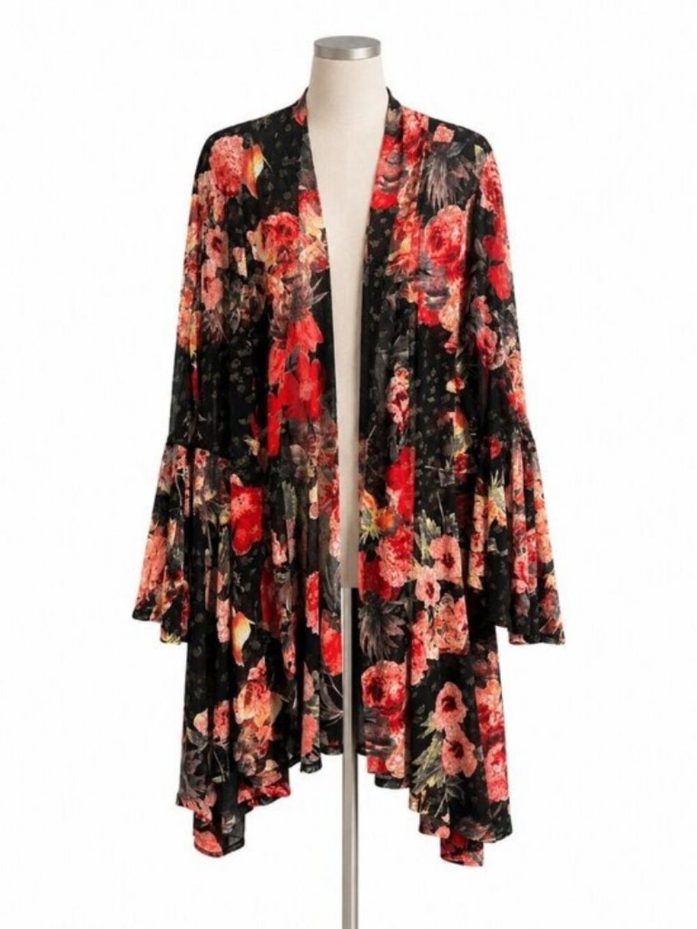 Ali Miles Floral Duster Cardigan Size L